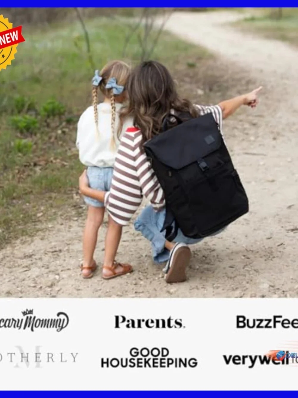 Water-Resistant Diaper Backpack with Changing Pad, 20L Travel Bag - Picture 2 of 6